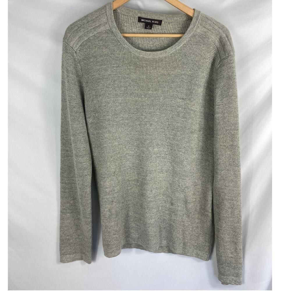 Michael Kors Mens Knit Lightweight Sweater Grey Size Medium